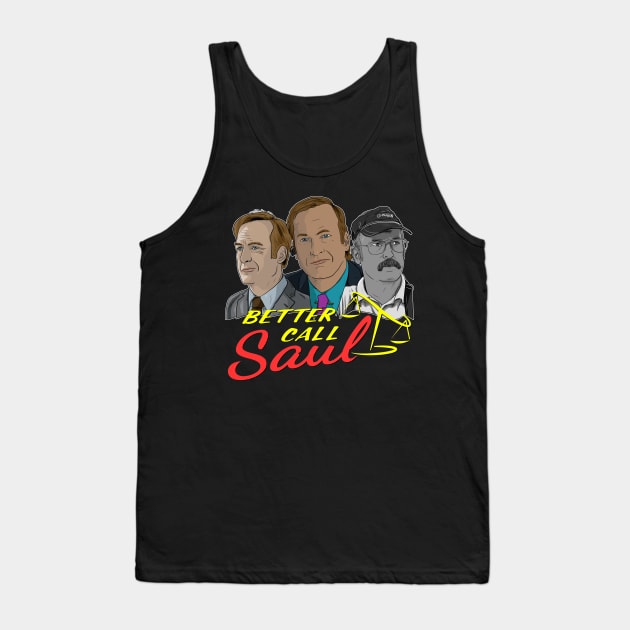 The Many Faces of Saul Goodman Tank Top by Black Snow Comics